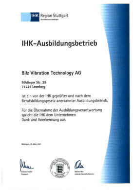 IHK Certificate